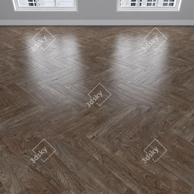 Oak Parquet: Herringbone, Chevron, Linear 3D model image 3