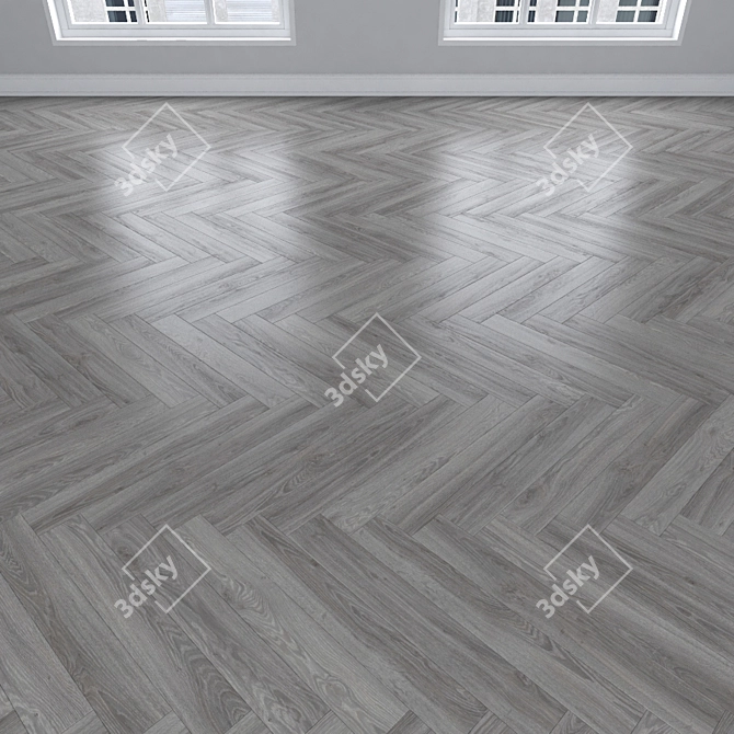 Oak Parquet: Herringbone, Linear, Chevron 3D model image 3