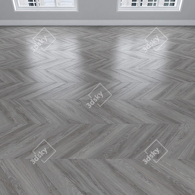 Oak Parquet: Herringbone, Linear, Chevron 3D model image 4