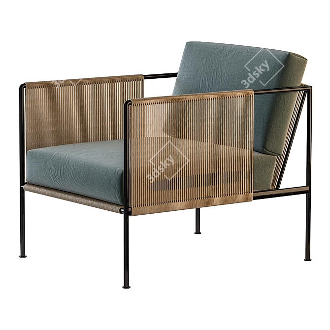 Garden Antibes Chair: Elegant Outdoor Seating 3D model image 3