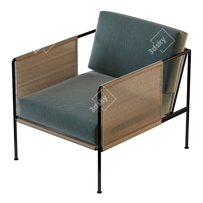 Garden Antibes Chair: Elegant Outdoor Seating 3D model image 4