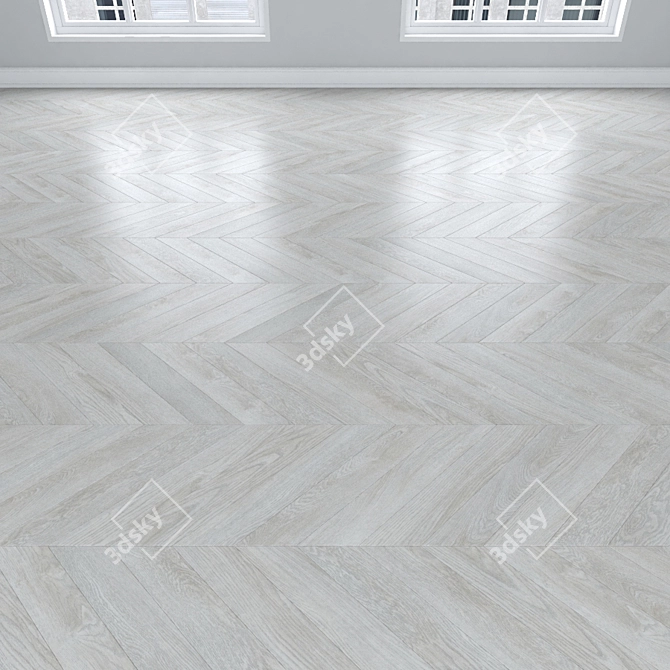 Oak Parquet: Herringbone, Linear, Chevron 3D model image 4