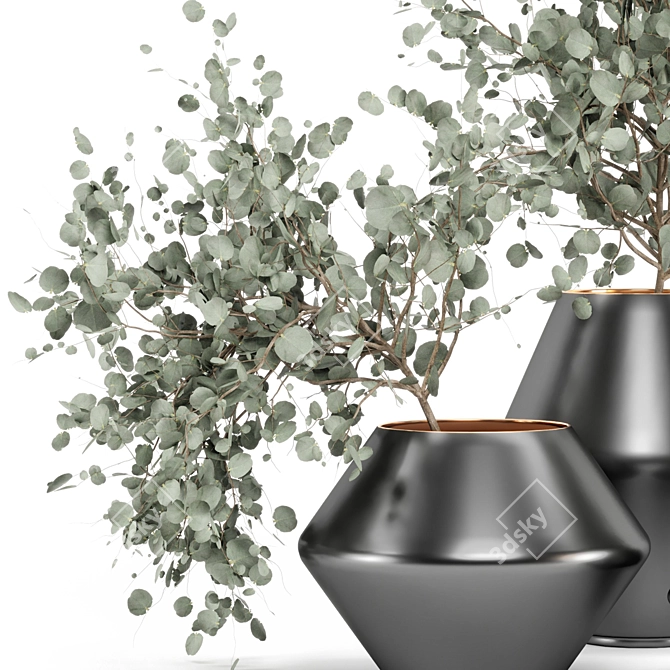 Eucalyptus Bouquet Set: Refreshing Indoor Greenery 3D model image 2