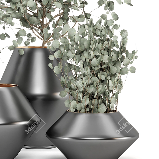 Eucalyptus Bouquet Set: Refreshing Indoor Greenery 3D model image 3
