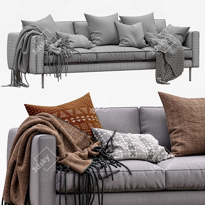 Elegant Loft Sofa by Moooi 3D model image 10