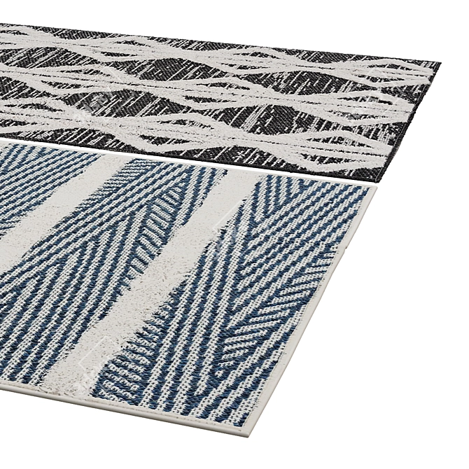 Modern Geometric Rug: 3,888 Polys, 4,004 Vets 3D model image 2