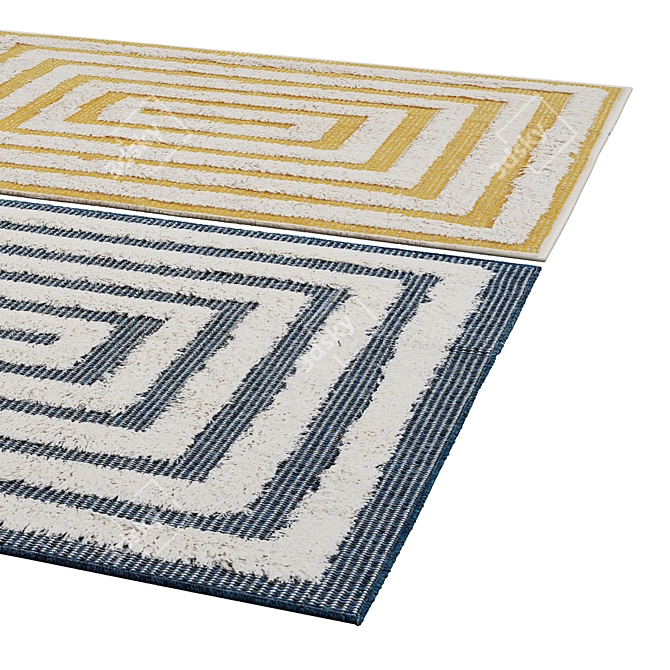 Elegant Polys Rug for Vets 3D model image 2