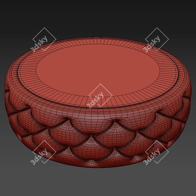 Elegant Oval Coffee Table 3D model image 3