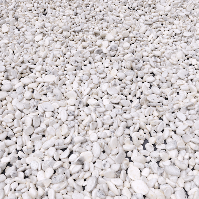 Smooth White Marble Pebbles (23-67mm) 3D model image 5