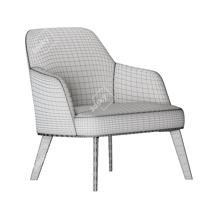 Elegant Poliform Jane Armchair 3D model image 4