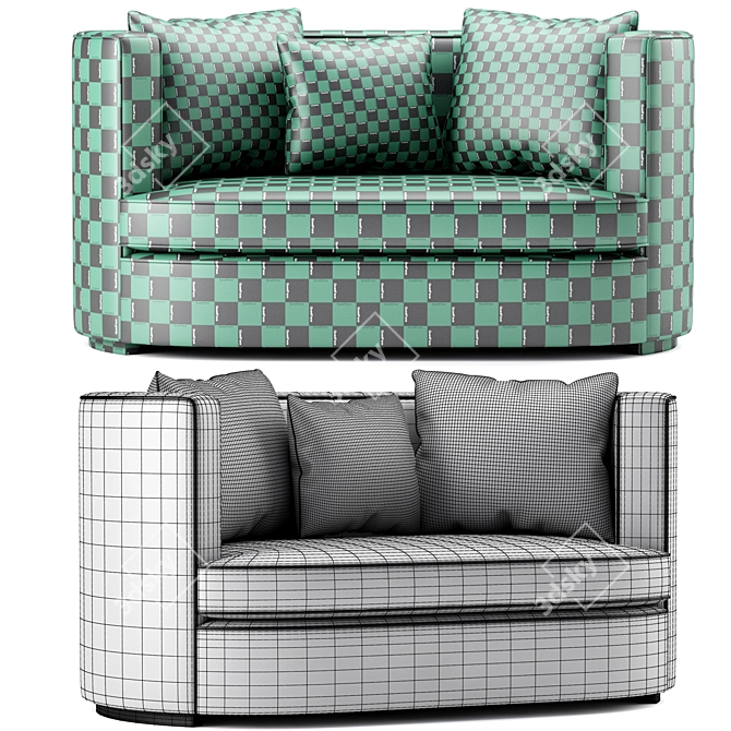 Elegant Love Sofa | High-Quality Design 3D model image 5