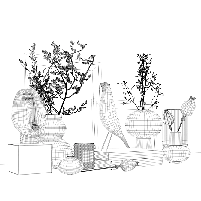 Elegant 31-Piece H&M Home Decor Set 3D model image 3