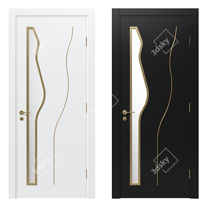 Modern Interior Door 13 3D model image 1