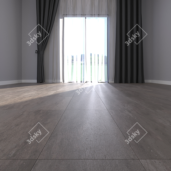 Hyper Taupe Floor: Multi-Texture, 30x60 cm 3D model image 2