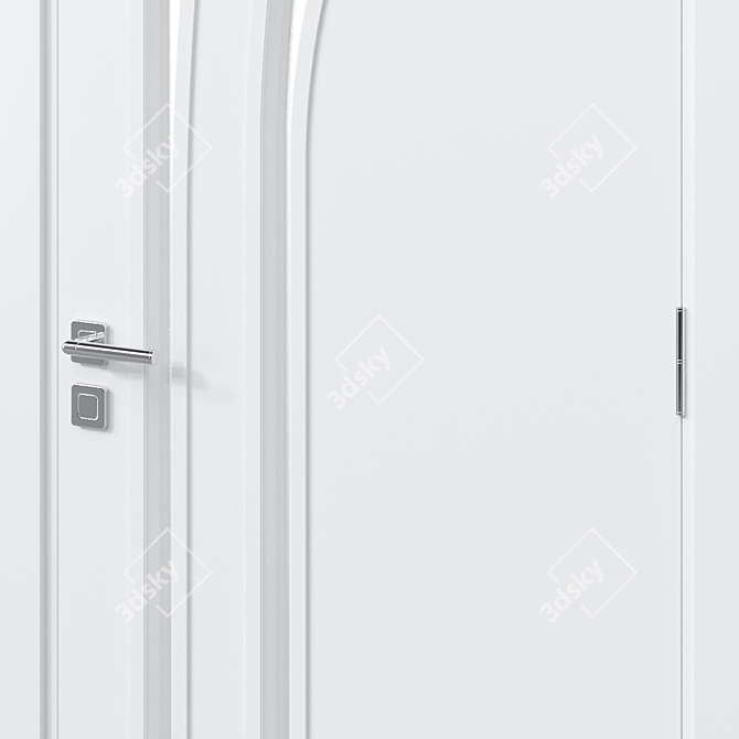 Sleek 15 - Modern Interior Door 3D model image 2