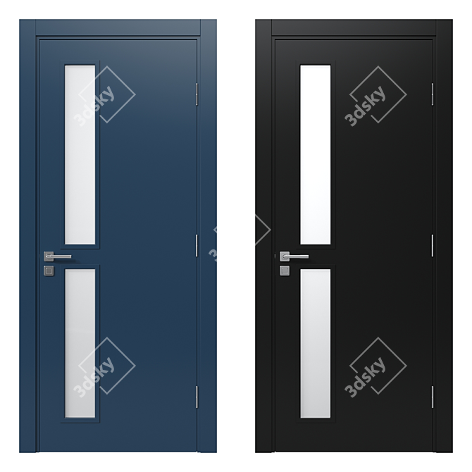 Elegant Interior Door - 17 3D model image 1