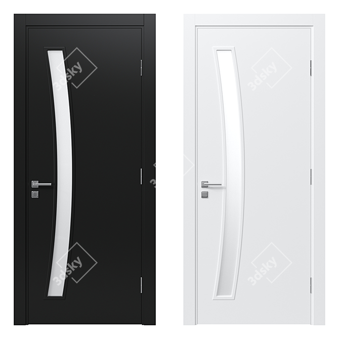 Modern Interior Door Design 3D model image 1