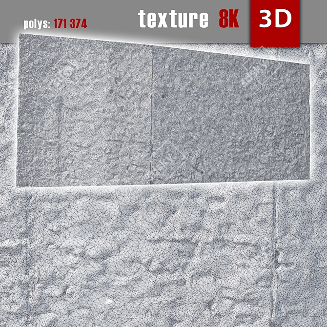 Stone Wall 3D Model 3D model image 4