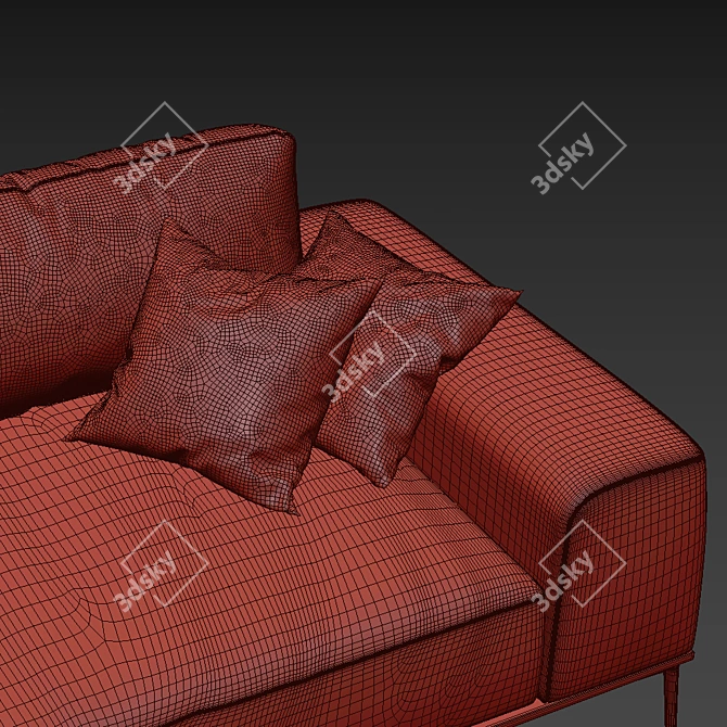 Elegant Montado Sofa: Luxurious Comfort 3D model image 3