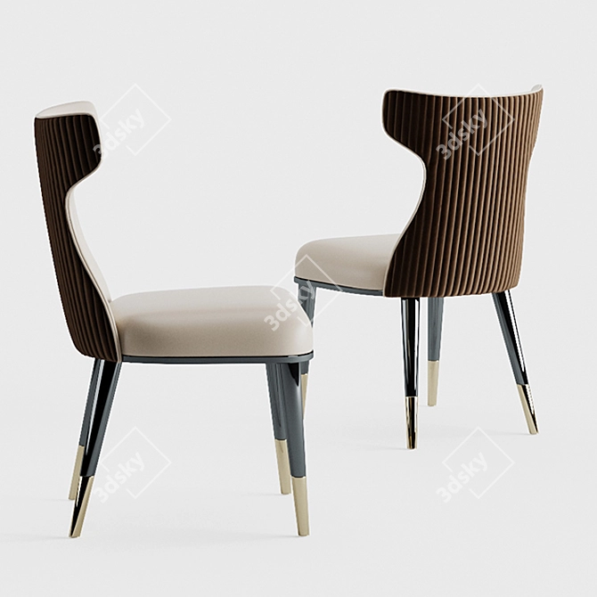 Elegant Beverly Chair: Perfect Blend of Style and Comfort 3D model image 2
