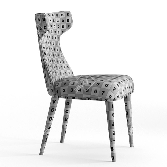 Elegant Beverly Chair: Perfect Blend of Style and Comfort 3D model image 5