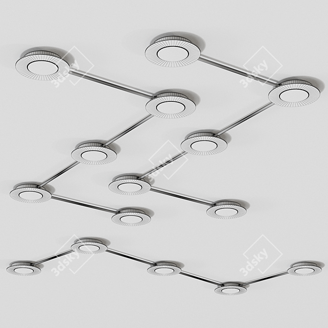 Cattaneo Vintage System Ceiling Lamp 3D model image 2
