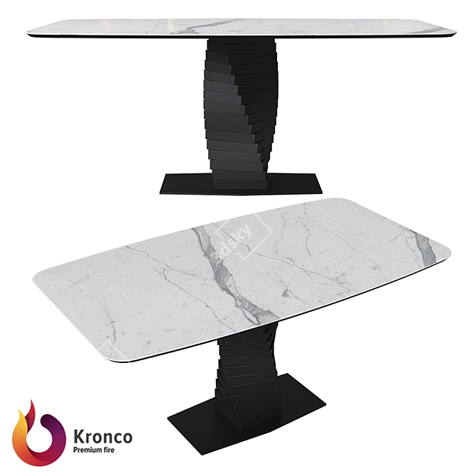 Kronco Empire Ceramic Dining Table 3D model image 1