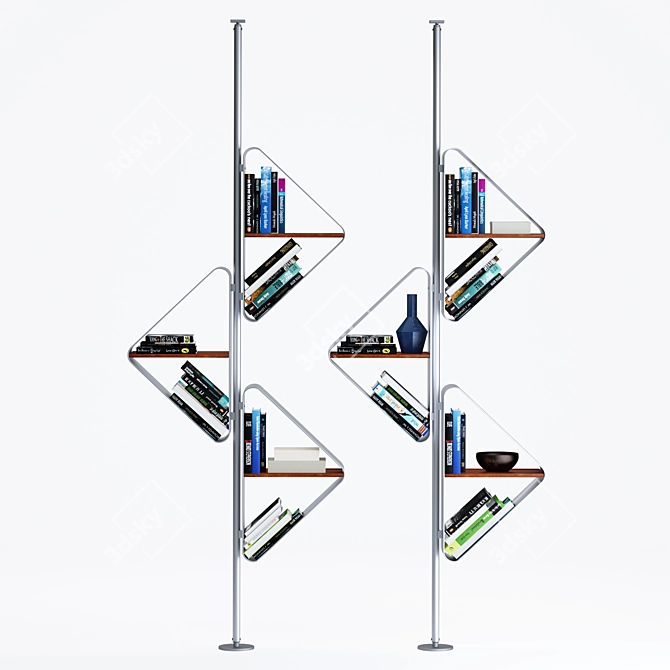 Sleek Hanging Bookcase by Cattelan 3D model image 3