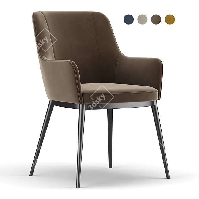 Classic Elegance: Franklin Dining Chair 3D model image 1