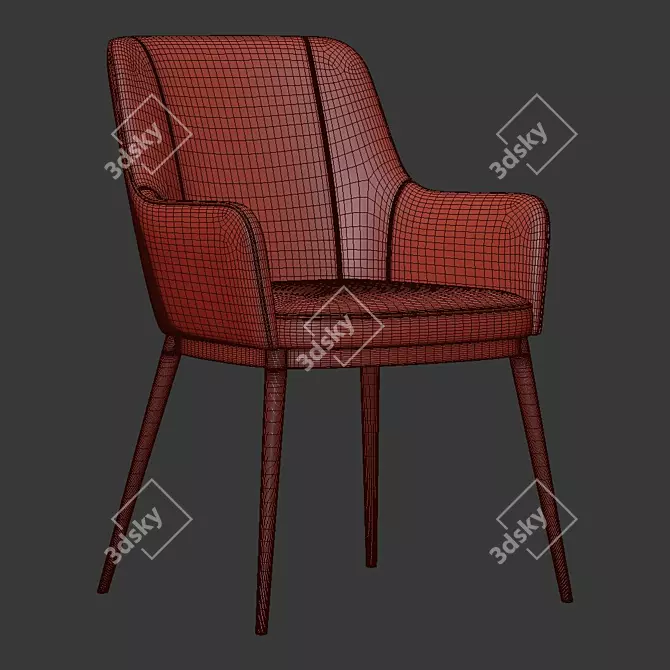 Classic Elegance: Franklin Dining Chair 3D model image 5