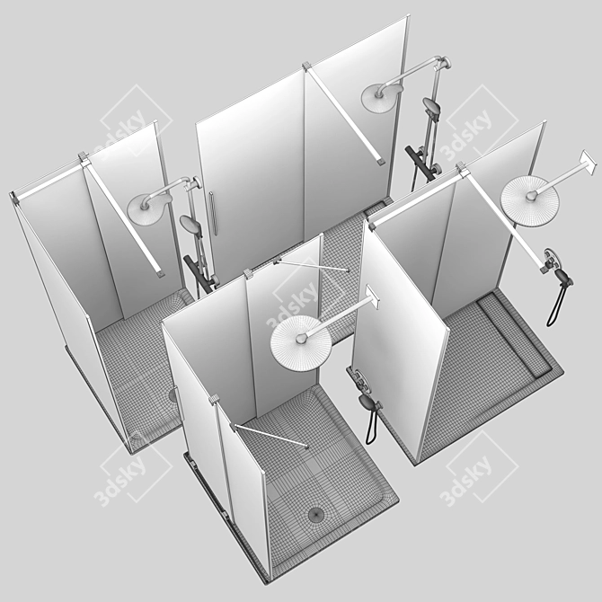 Radaway Furo Black Shower Enclosures 3D model image 5