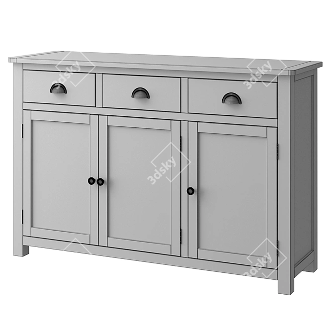 Jules Verne Chest of Drawers - 3 Drawers, 3 Doors 3D model image 3