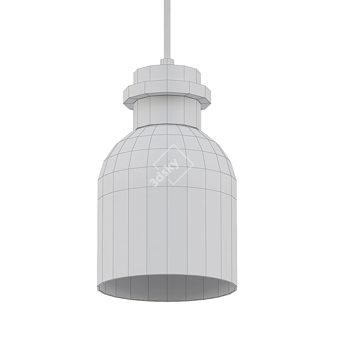 Eclectic Glass Jar Pendant Light 3D model image 2