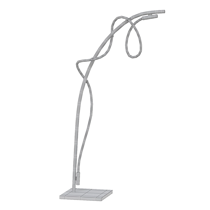 Elegant LED Floor Lamp 3D model image 2