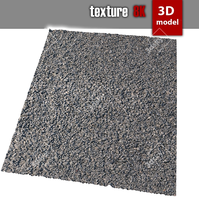 8192x8192 Beach Pebble - Detailed 3D Model 3D model image 1