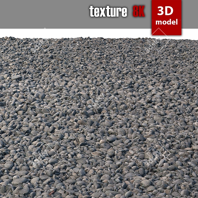 8192x8192 Beach Pebble - Detailed 3D Model 3D model image 2