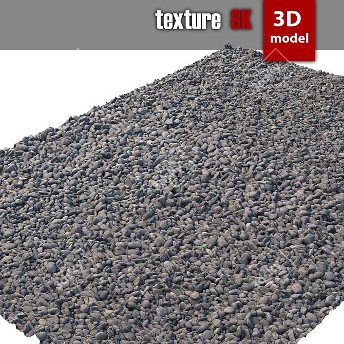 8192x8192 Beach Pebble - Detailed 3D Model 3D model image 5