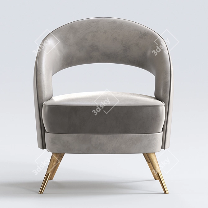 Elegant Ava Armchair: Modern Design 3D model image 2