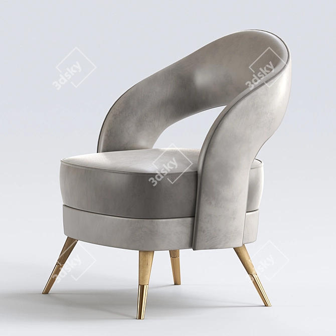 Elegant Ava Armchair: Modern Design 3D model image 3