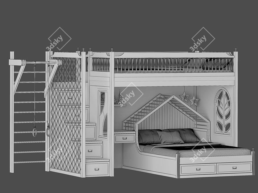 Imaginative Kids Furniture Set 3D model image 3