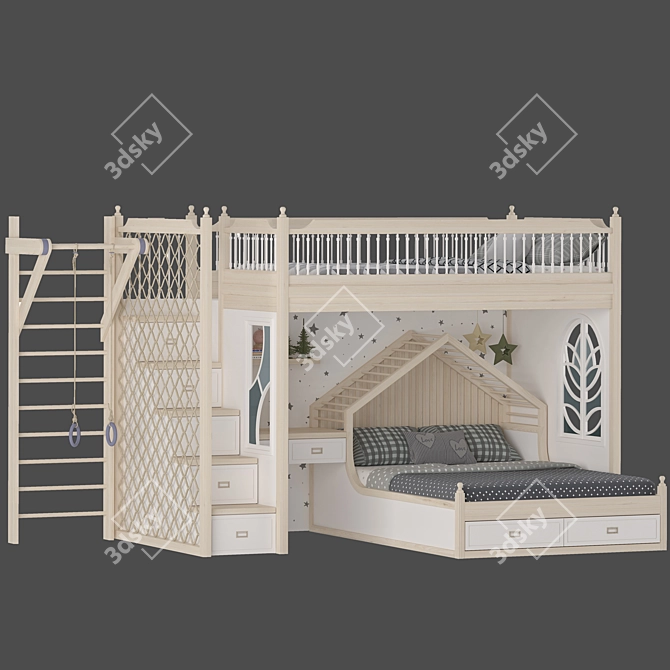 Imaginative Kids Furniture Set 3D model image 5