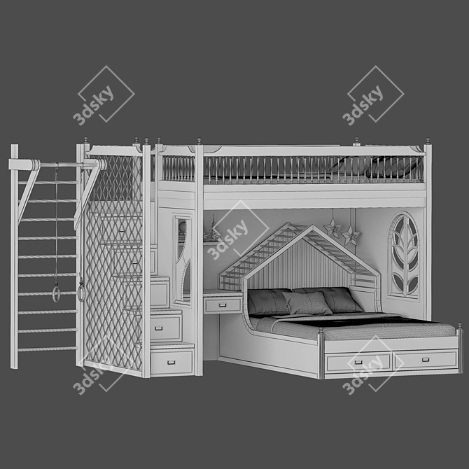 Imaginative Kids Furniture Set 3D model image 7