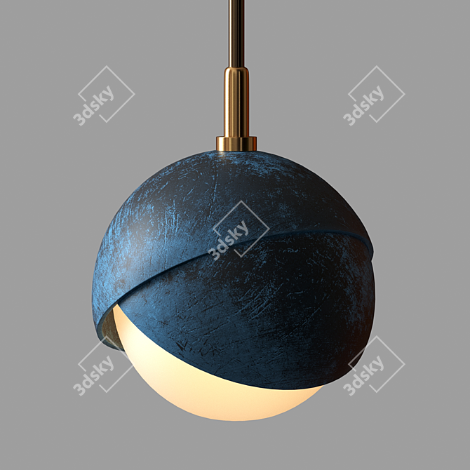 Sleek Benedict Pendant Light 3D model image 2