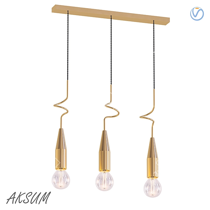 AKSUM Designer Chandelier 3D model image 1