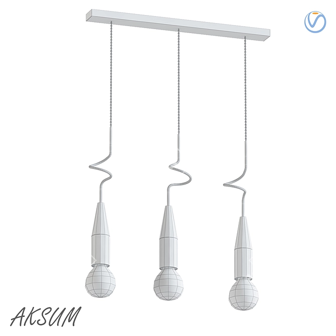 AKSUM Designer Chandelier 3D model image 2