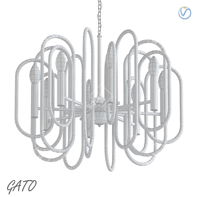 Modern GATO Pendant Light 3D model image 2