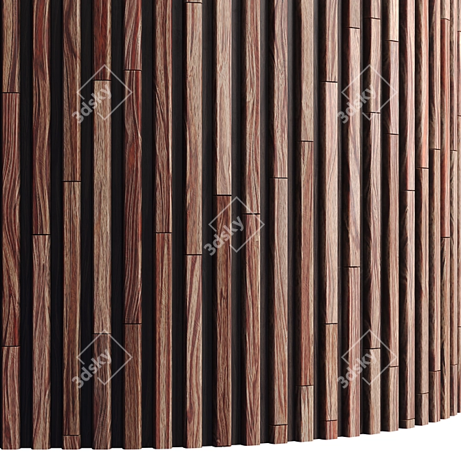 Striped Wood G Panels: PBR Texture Bundle 3D model image 2