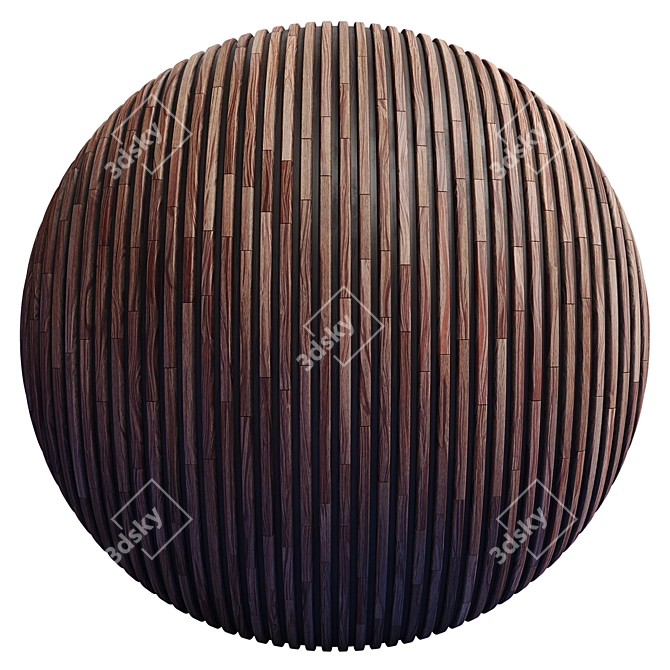 Striped Wood G Panels: PBR Texture Bundle 3D model image 3