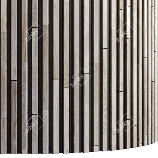 WoodStripes 4K Panel Pack 3D model image 2