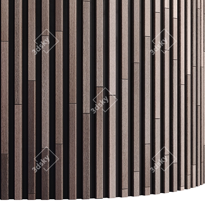 Striped Wood Panel: PBR Texture Pack, 4K 3D model image 2